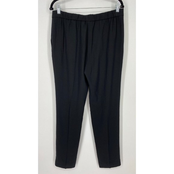 Babaton Cohen Slim Pleated Trouser Pants Women's Size 12 High Rise Pull On Black - Picture 7 of 11